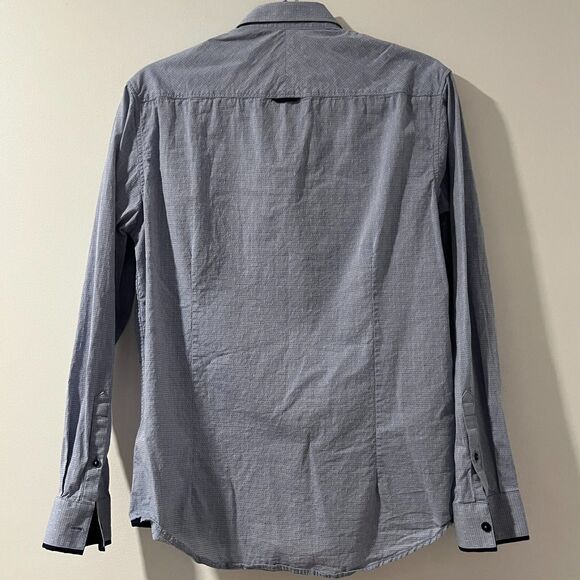 7Diamonds Premium Safari Inn 7DIAMONDS FIT Blue Mens M 100% Cotton Western Style - Picture 5 of 8